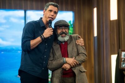 Márcio Garcia e Tio Mala (Ademir de Souza) no Tamanho Família
(Foto: Globo/Raquel Cunha)
