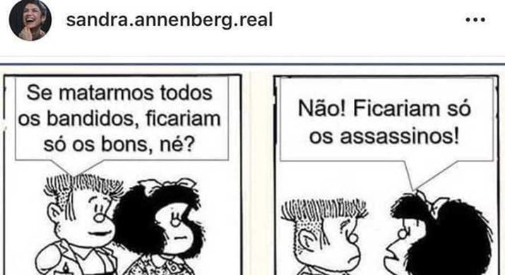 Publicação polêmica feita pela jornalista. (Foto: Reprodução)