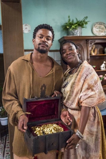 Menelau e Cesária em O Tempo Não Para (Foto: Paulo Belote/ Globo/ Divulgação)
