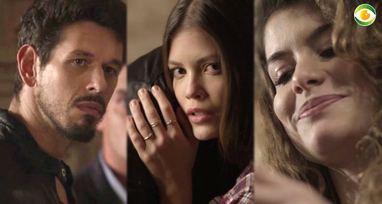 Isabel solta bomba nas mãos de Alain em Espelho da Vida (Foto: Montagem/TV Foco)