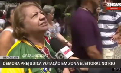 Senhora foi atacada por votar em Bolsonaro na Globo (Foto: Reprodução)