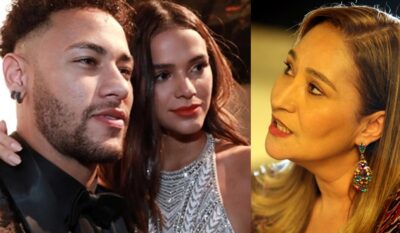 Neymar, Bruna Marquezine e Sonia Abrão (Foto: Reprodução)