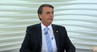 Bolsonaro quando esteve no Roda Viva (Foto: Divulgação)