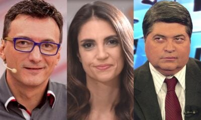 Britto Jr, Chris Flores e Datena não foram chamados para festinha  na Record. (Foto: Reprodução)