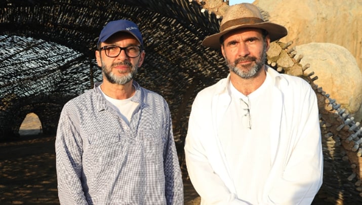 Diretor José Luiz Villamarim e o autor George Moura. (Foto: Divulgação)