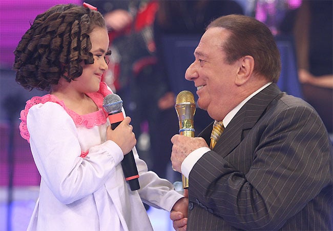 Raul Gil e Maisa Silva juntos no passado (Foto: Roberto Nemanis/SBT)
