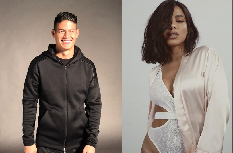 James Rodríguez e Anitta. (Foto: Reprodução)