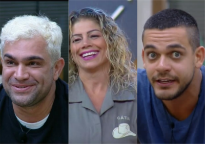 Catia Paganote, Evandro Santo e Rafael Ilha estão na roça da Fazenda 10