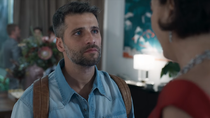 Gabriel (Bruno Gagliasso) e Valentina (Lília Cabral) em O Sétimo Guardião (Foto: Reprodução/Globo)