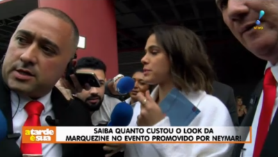Bruna Marquezine se recusou a falar com a imprensa na área externa do evento (Foto: Reprodução)
