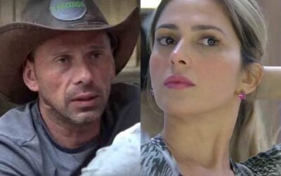 Rafael Ilha e Nadja Pessoa em A Fazenda (Foto: Reprodução)