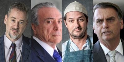 Bolsonaro e Temer viraram referência em O Sétimo Guardião na Globo (Foto: Reprodução)