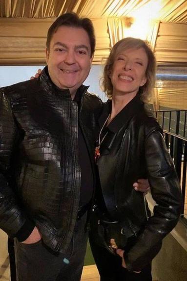 Marília Gabriela com Faustão na casa do apresentador Foto: Reprodução/Instagram