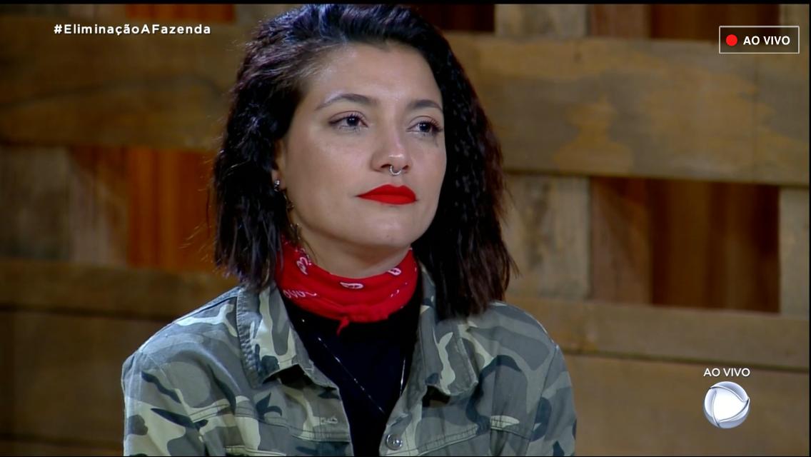 Gabi Prado ao ser eliminada em A Fazenda 10