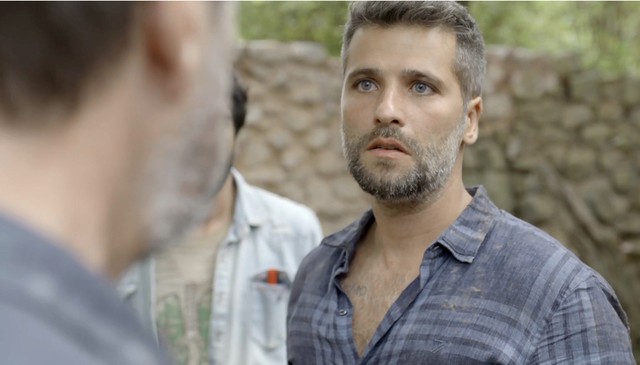Gabriel e Egídio em O Sétimo Guardião (Foto: Reprodução)
