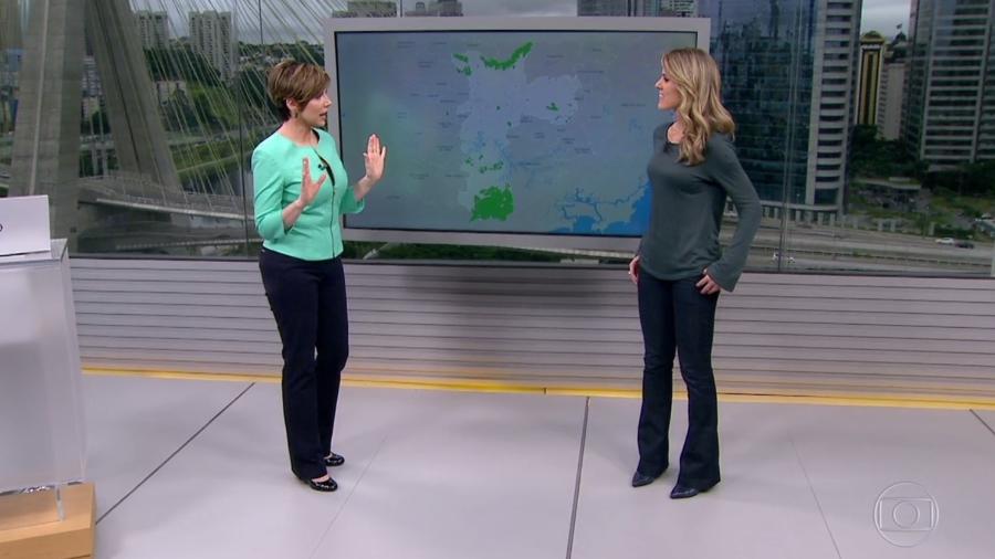 Gloria Vanique e Jacqueline Brasil durante o Bom Dia brasil na Globo