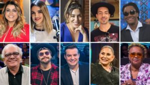Especialistas da final do PopStar, apresentado por Taís Araújo — Foto: Globo/Divulgação