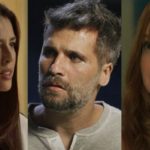 Laura (Yanna Lavigne), Gabriel (Bruno Gagliasso) e Luz (Marina Ruy Barbosa) em O Sétimo Guardião
(Foto: Reprodução/Globo/Montagem TV Foco)