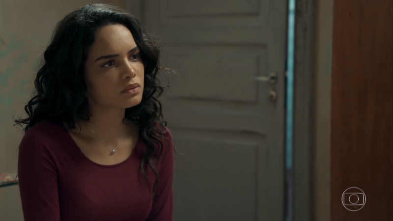 Paulina (Carol Macedo) em O Tempo Não Para (Foto: Reprodução/Globo)