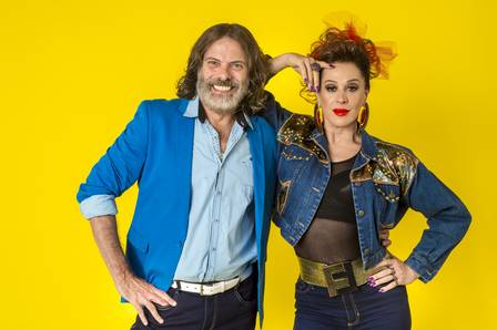 Luiz Henrique Nogueira e Claudia Raia serão os inseparáveis Jofre Cachorrão e Lidiane, em Verão 90 (Foto: João Cotta/ Globo/ Divulgação)