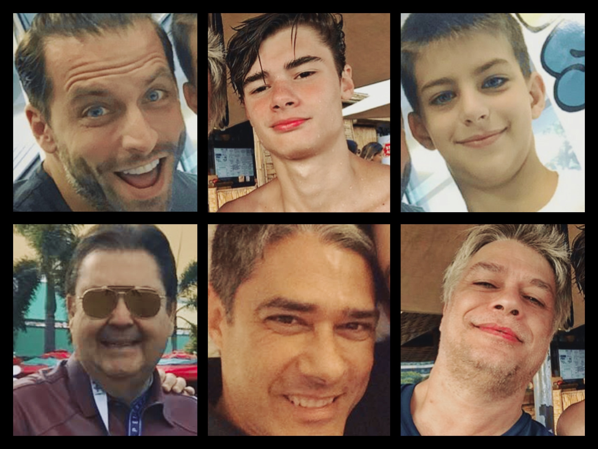 Pais famosos com seus filhos parecidos.