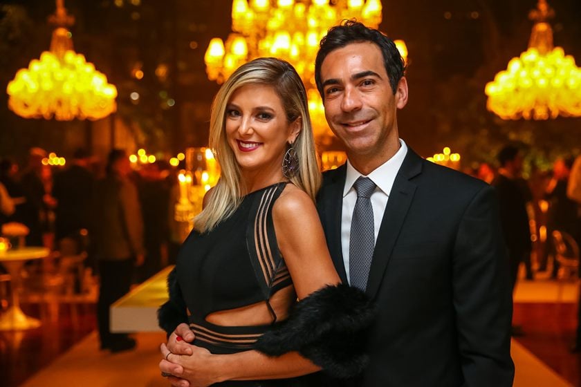 O jornalista César Tralli ao lado de Ticiane Pinheiro (Foto: DIvulgação)