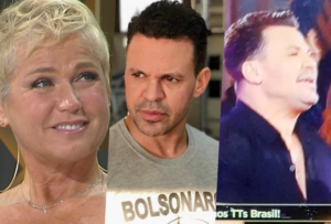 Xuxa não gostou nada de ver Eduardo Costa no Família Record