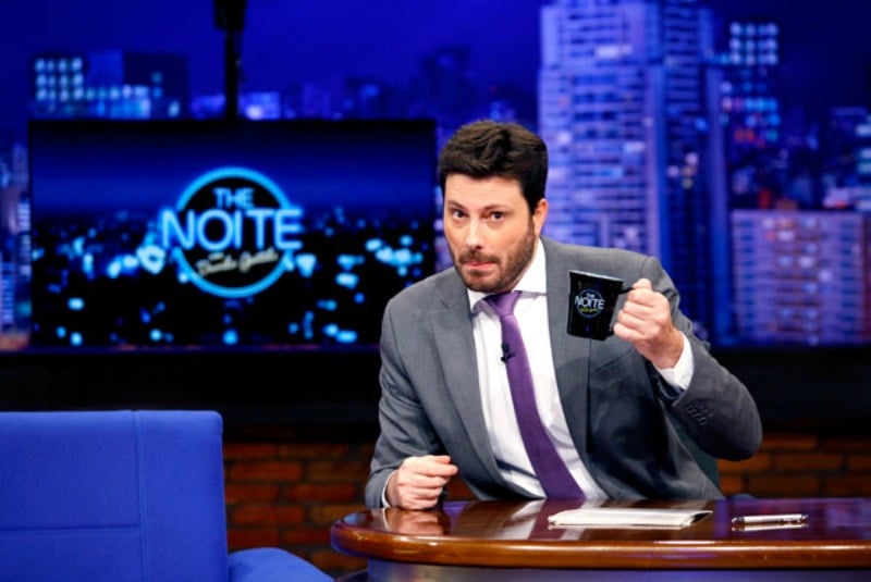 O apresentador Danilo Gentili no The Noite (Foto: Divulgação)