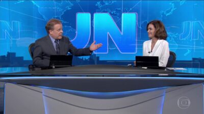 Chico Pinheiro e Giuliana Morrone no Jornal Nacional (Foto: Reprodução/Globo)