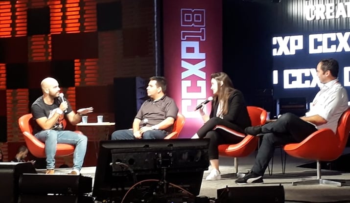 Painel da Globo na Comic Con foi comandado por outro apresentador. (Foto: Gabriel Vaquer)