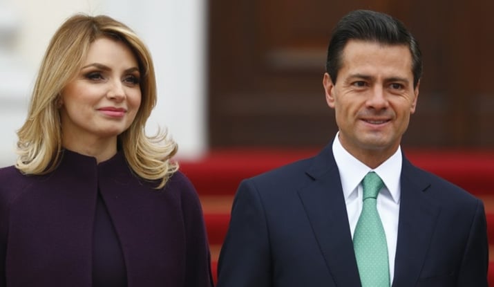 Angélica Rivera ao lado do marido Enrique Peña Nieto, ex-presidente do México. (Foto: Divulgação)