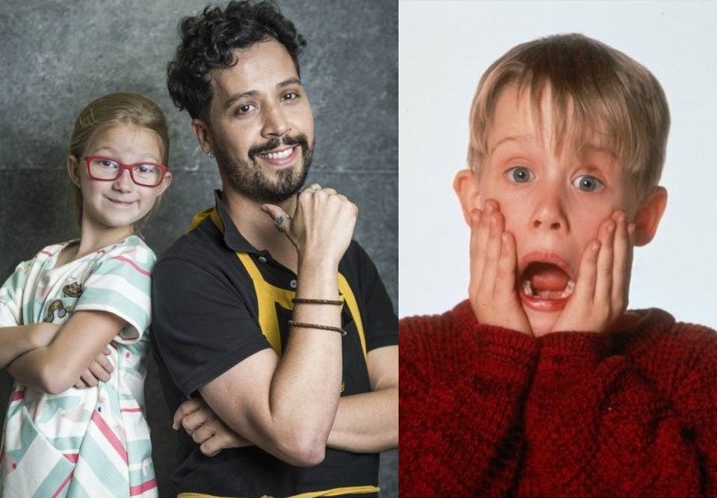 Mel e Getúlio em Malhação (Foto: Raquel Cunha/Globo/ Divulgação); e Macaulay Culkin (Foto: Divulgação)
