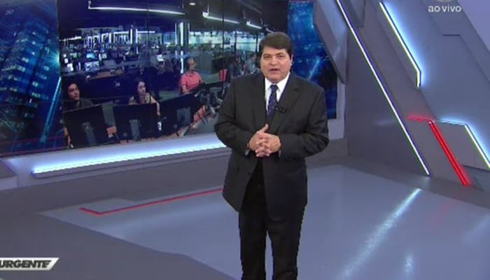 Datena no comando do Brasil Urgente (Foto: Reprodução/Band)