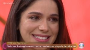 Sabrina Petraglia no Encontro (Foto: Reprodução)