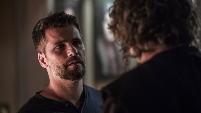 Gabriel (Bruno Gagliasso) e León (Eduardo Moscovis) em O Sétimo Guardião (Foto: Globo/Victor Pollak)