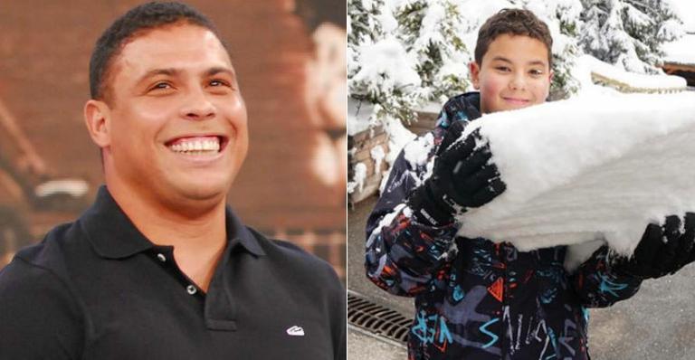 Ronaldo Fenômeno e o filho Alexander (Foto reprodução)