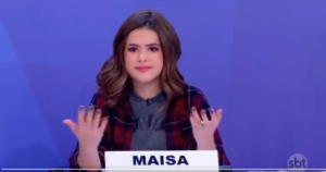 Maisa Silva responde a pergunta quente de Silvio Santos. (Foto: Reprodução)