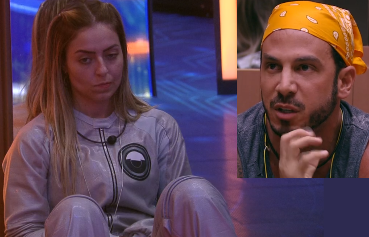 Paula e Gustavo no BBB19 (Foto: Reprodução/ Globo)