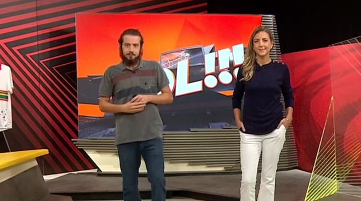 Comandado por Lucas Strabko e Domitila Becker, programa É Gol será cancelado pelo SporTV. (Foto: Reprodução)