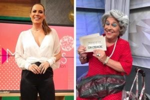 Regina Volpato e Gulherme Uzeda, a Tia, do programa Mulheres da TV Gazeta