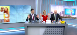 Jornalista se estressou com apresentador ao vivo na Record. (Foto: Reprodução)