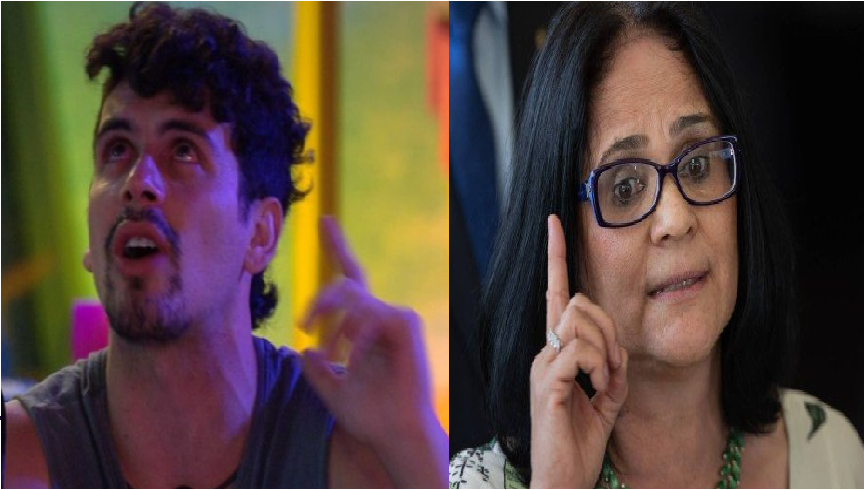 Maycon do BBB19 e Damares (Foto: Reprodução)