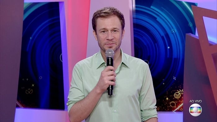 O apresentador Tiago Leifert no BBB19 (Foto: Reprodução/Globo)