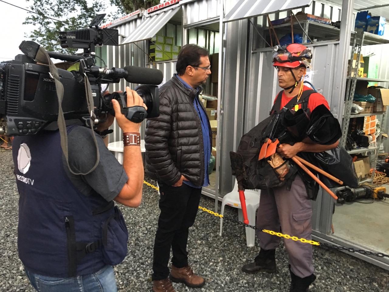 Geraldo Luís em Brumadinho (Foto: Reprodução)