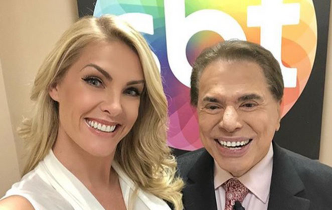 Ana Hickmann e Silvio Santos no SBT (Foto: Reprodução)