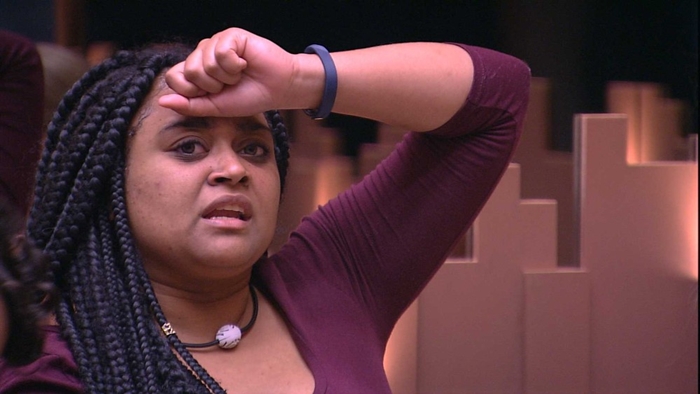 Rízia no BBB19 (Foto: Reprodução/Globo)