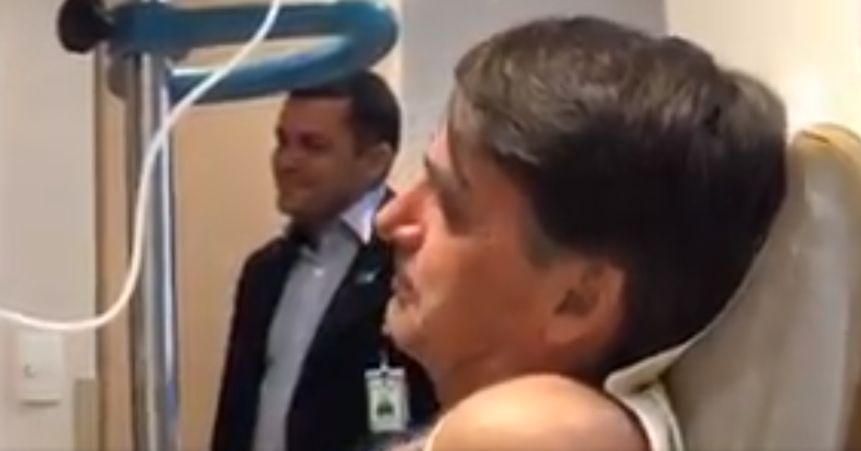 Jair Bolsonaro hospitalizado (Foto: Reprodução)