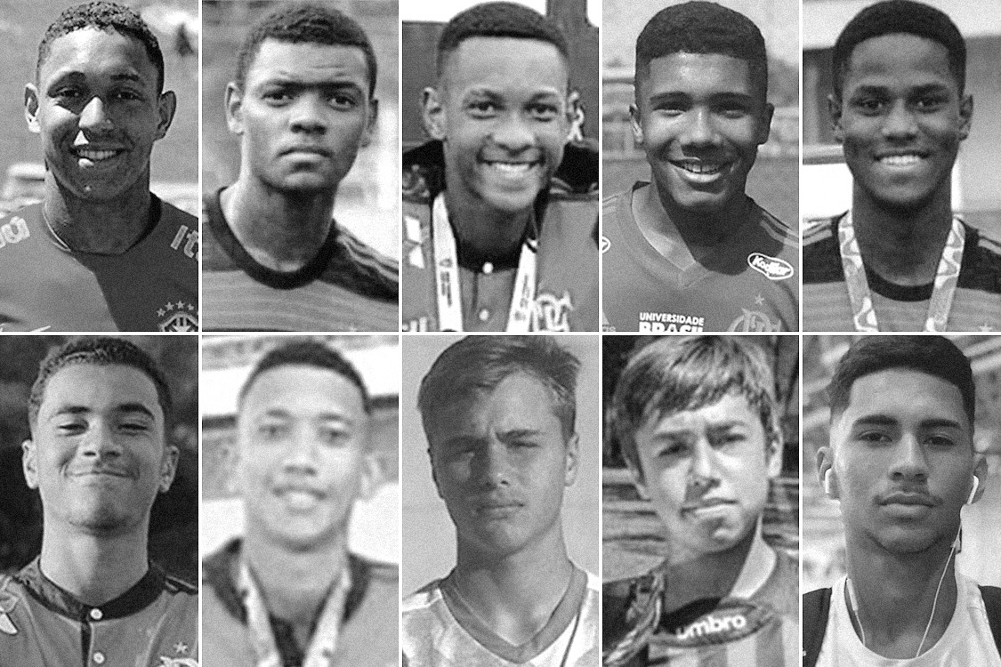 As vítimas da tragédia no Ninho do Urubu (Foto: Montagem/VEJA)