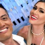 Leo Dias e Lívia Andrade no Fofocalizando do SBT
(Foto: Reprodução)
