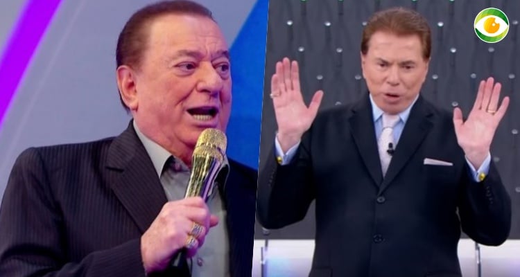 Raul Gil e Silvio Santos apresentadores do SBT